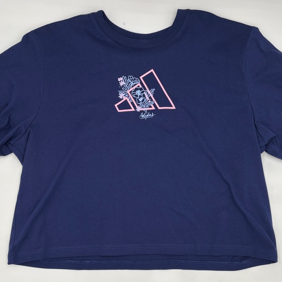 adidas Tops - Adidas Tech Illustrate Graphic Tee in Dark Blue